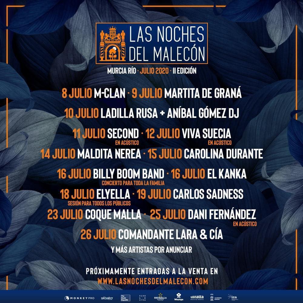 Vuelven los conciertos a Murcia con Las Noches del Malecón