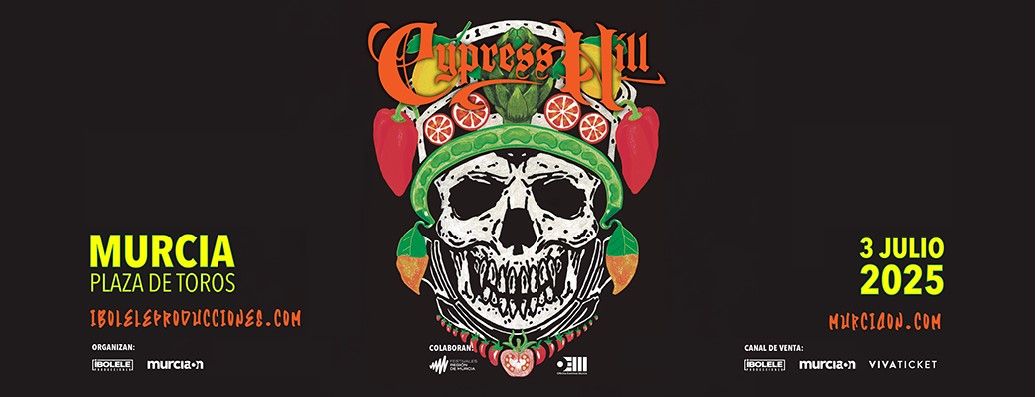 La mítica banda de rap Cypress Hill, estará en directo en Murcia On el 3 de julio de 2025