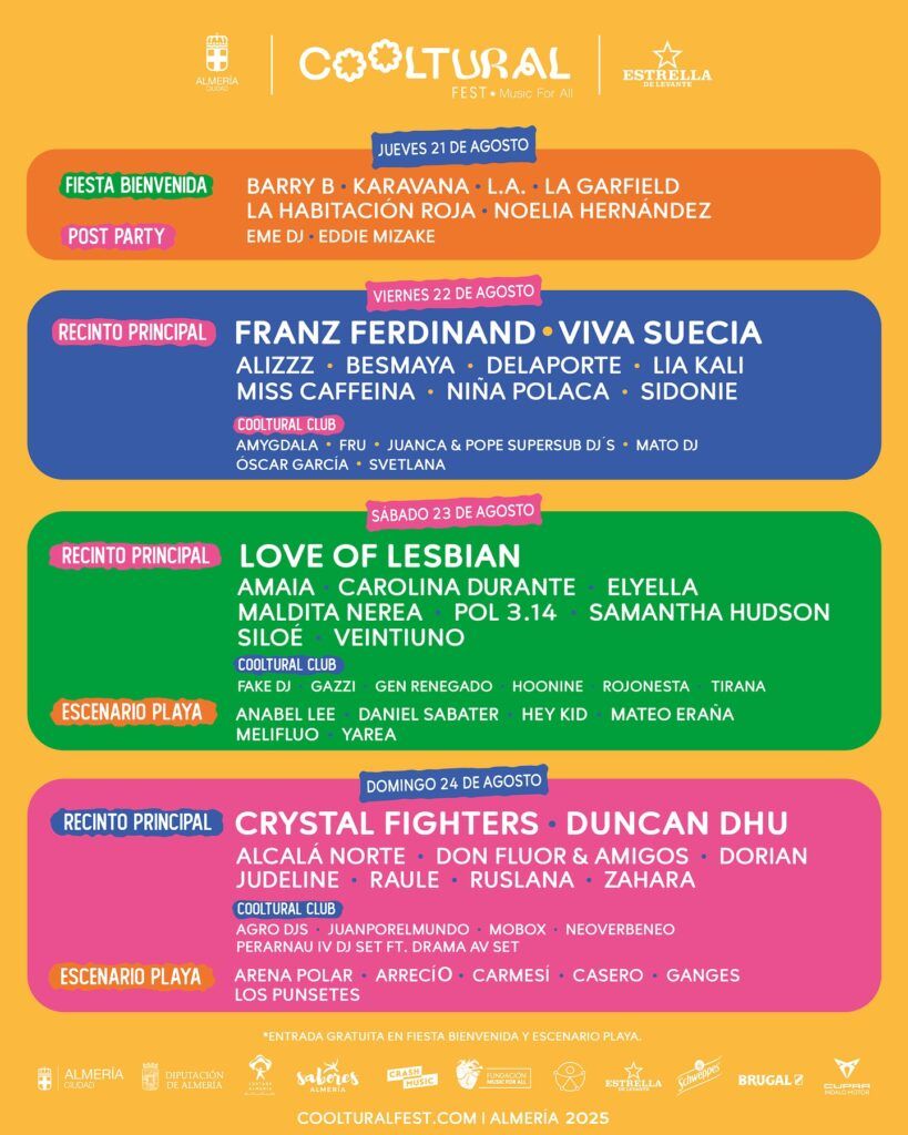 Cooltural Festival 2025 horarios