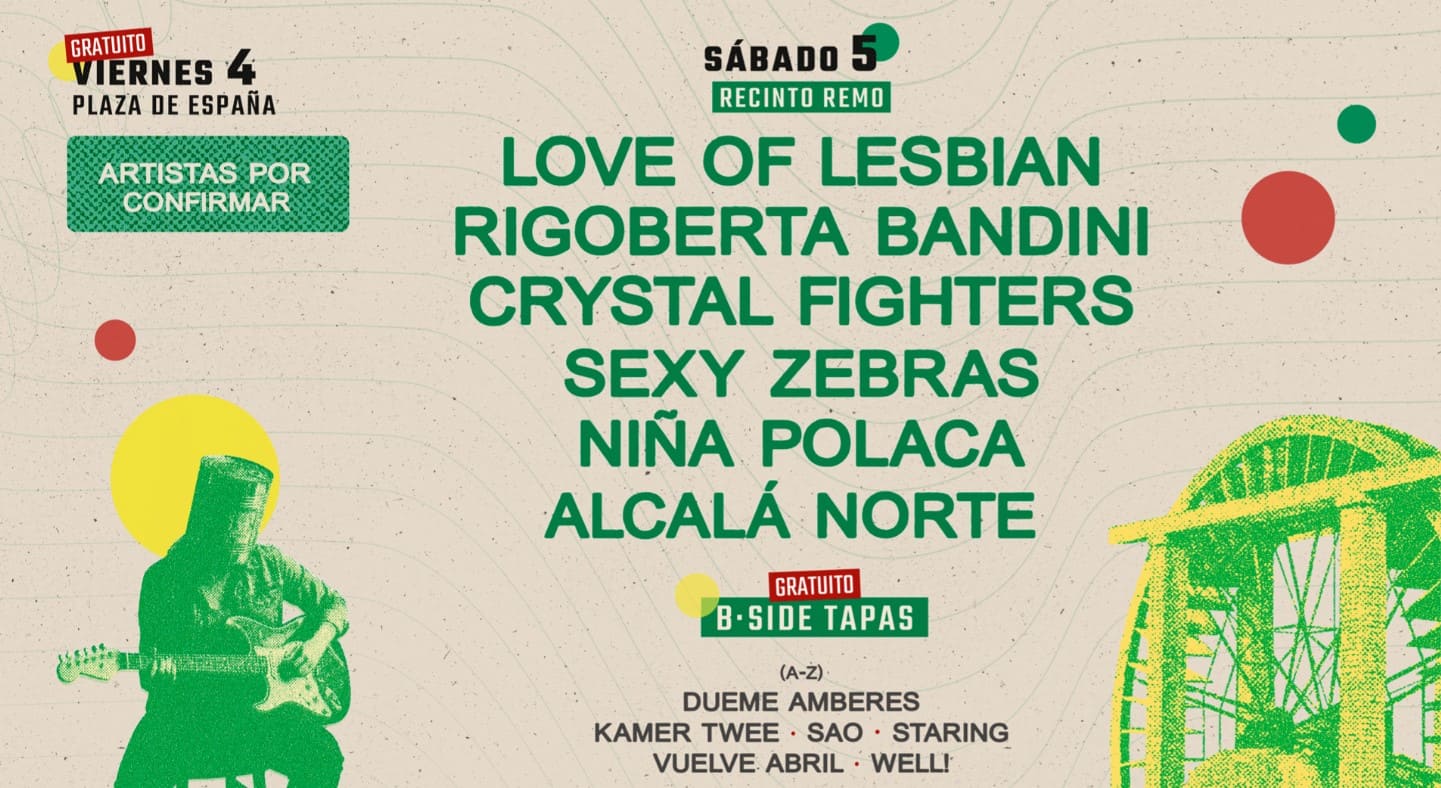 B-Side Festival 2026, encabezado por Rigoberta Bandini, Love of Lesbian y Crystal Fighters
